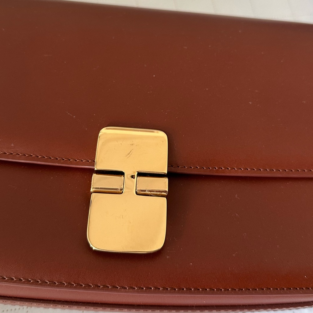 A.P.C. Brown Leather Bag with Gold Hardware - Picture 8 of 9